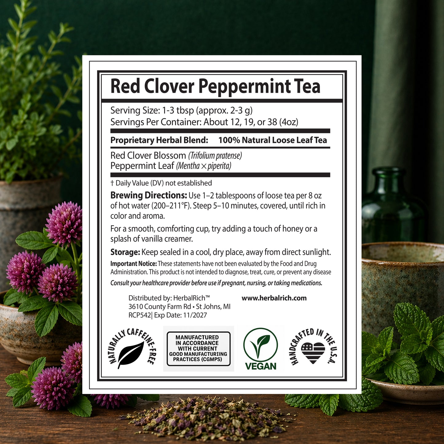Red Clover Peppermint (3.75) oz