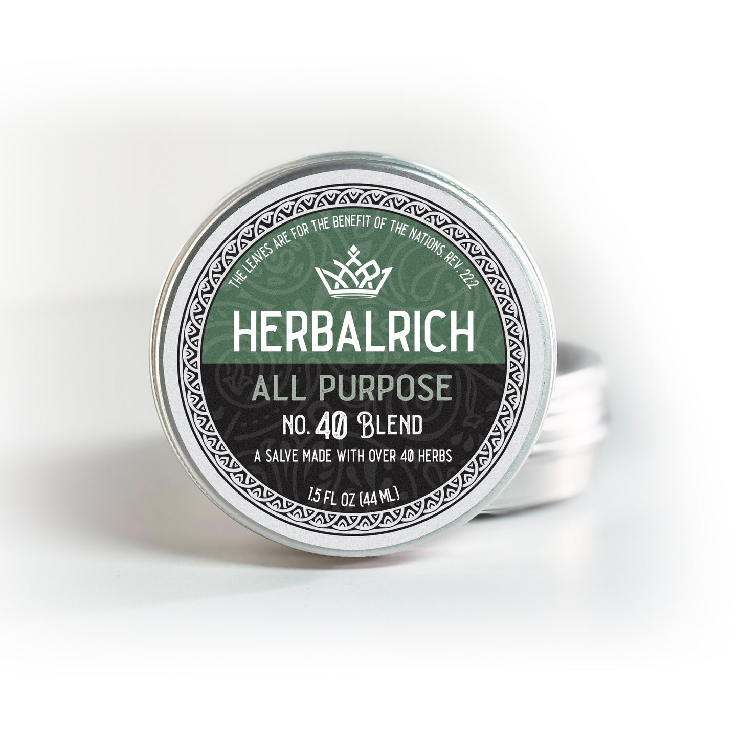 Herbal Salve crafted with a powerful blend of 40 pure and natural herbs, this healing salve is designed to nourish and restore your skin. Packed with botanical goodness, it offers a wide range of benefits to support your skin’s health and recovery:

🌿 Soothes scrapes, burns, bruises, sores, and minor cuts
💧 Hydrates dry skin, cracked hands, and itchy areas
🪒 Relieves razor burns and bumps
✋ Softens skin with deep, nourishing moisture
🌸 Promotes healing of minor cuts and skin irritations