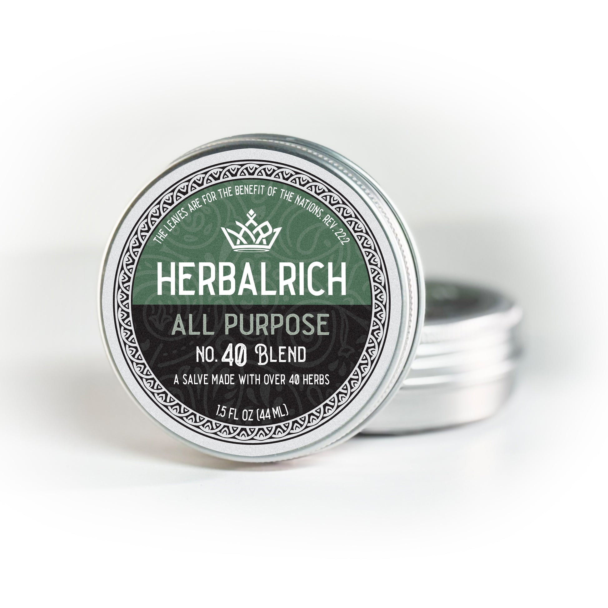 Herbal Salve crafted with a powerful blend of 40 pure and natural herbs, this healing salve is designed to nourish and restore your skin. Packed with botanical goodness, it offers a wide range of benefits to support your skin’s health and recovery:

🌿 Soothes scrapes, burns, bruises, sores, and minor cuts
💧 Hydrates dry skin, cracked hands, and itchy areas
🪒 Relieves razor burns and bumps
✋ Softens skin with deep, nourishing moisture
🌸 Promotes healing of minor cuts and skin irritations