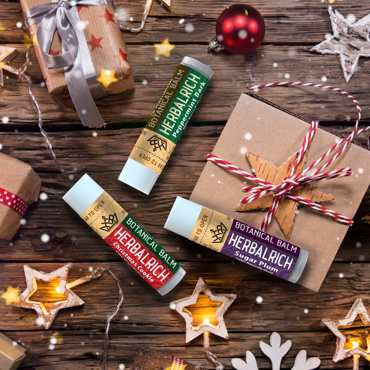 Three Holiday Lip Balms – Limited Winter Collection