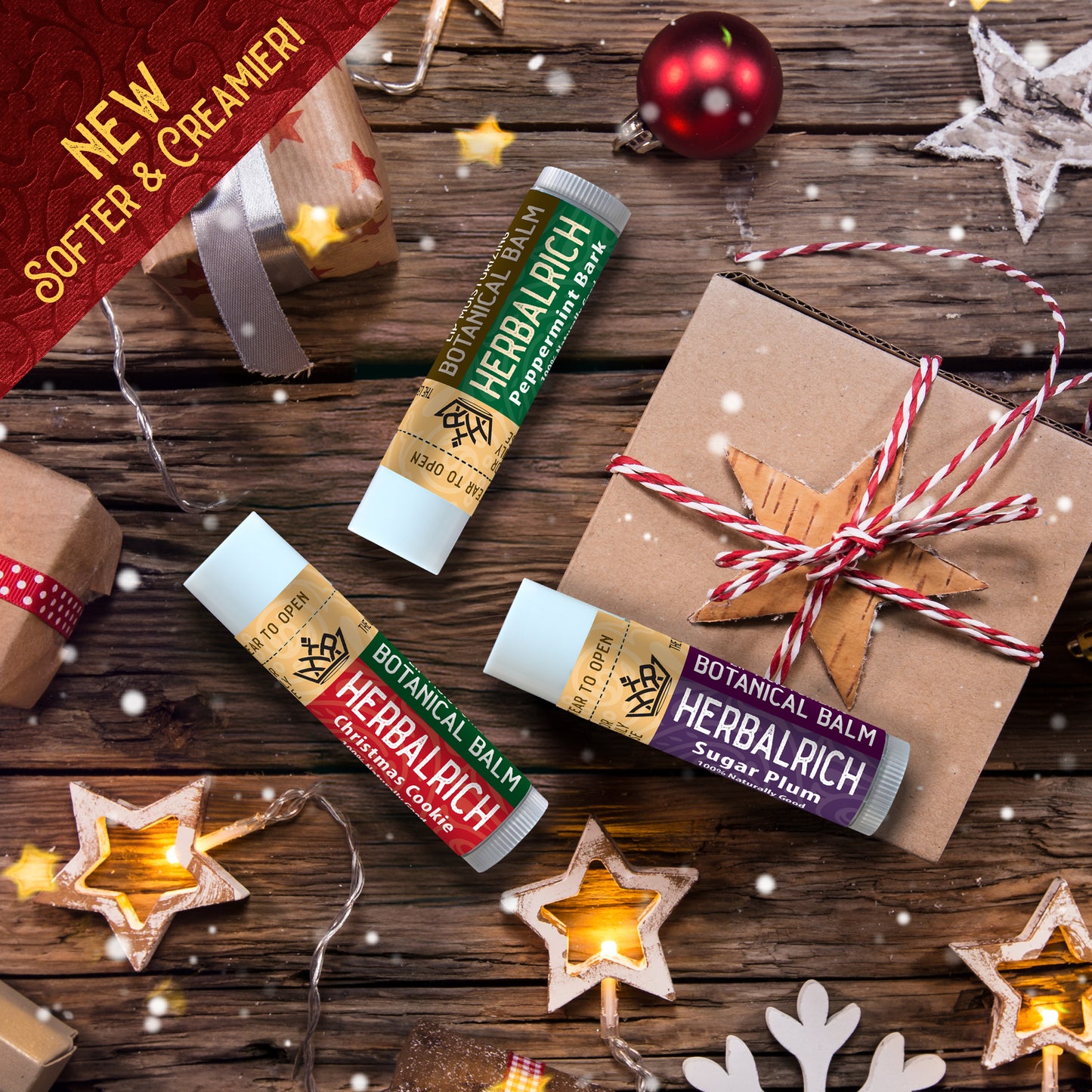 Three Holiday Lip Balms – Limited Winter Collection