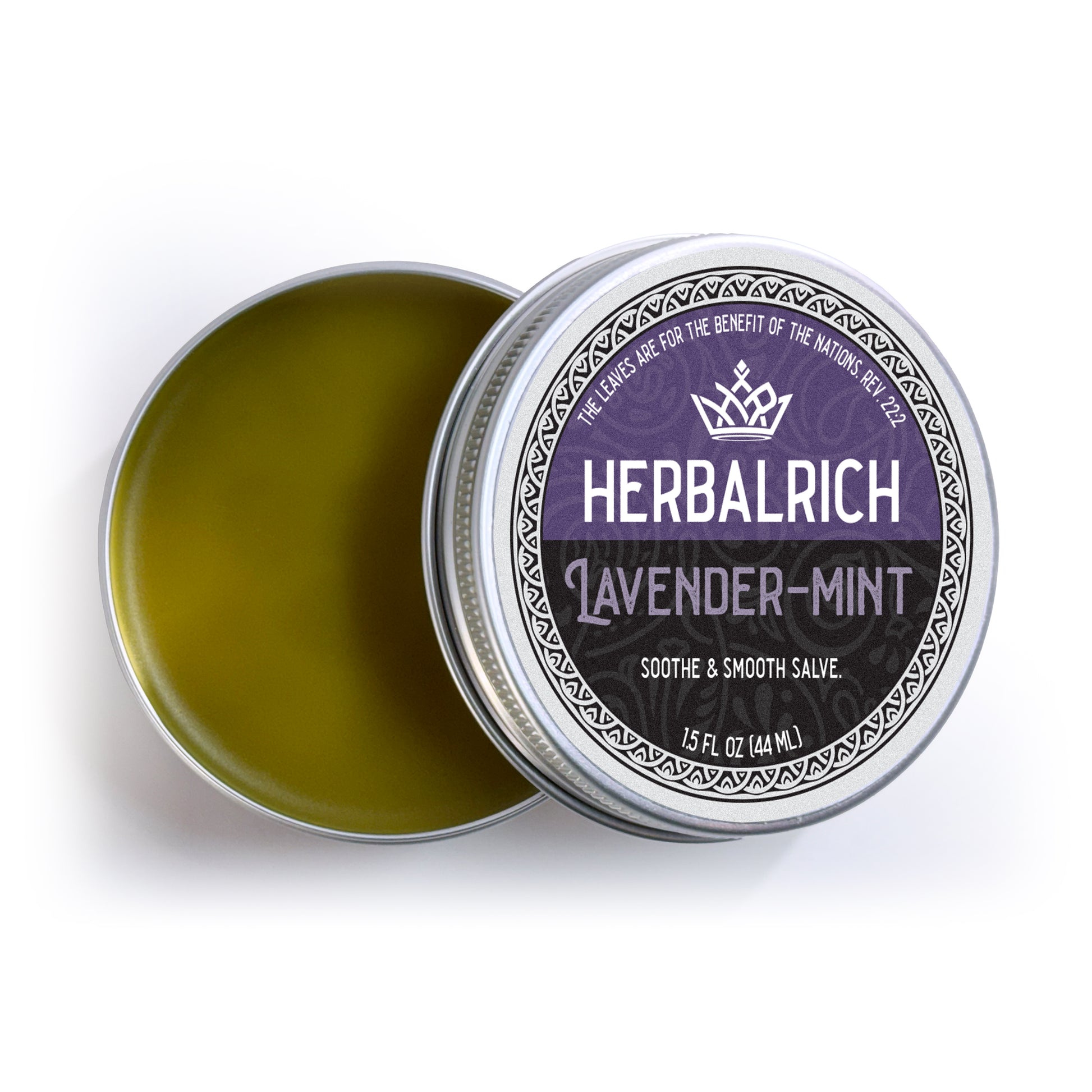 Herbal Salve crafted with a powerful blend of 40 pure and natural herbs, this healing salve is designed to nourish and restore your skin. Packed with botanical goodness, it offers a wide range of benefits to support your skin’s health and recovery.

Formulated with the natural benefits of Lavender and Peppermint Herbs and Essential Oils for enhanced skin care