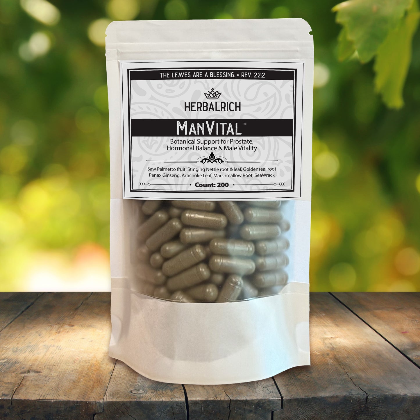 ManVital™ — Botanical Support for Prostate, Hormonal Balance & Male Vitality, Botanical Capsules