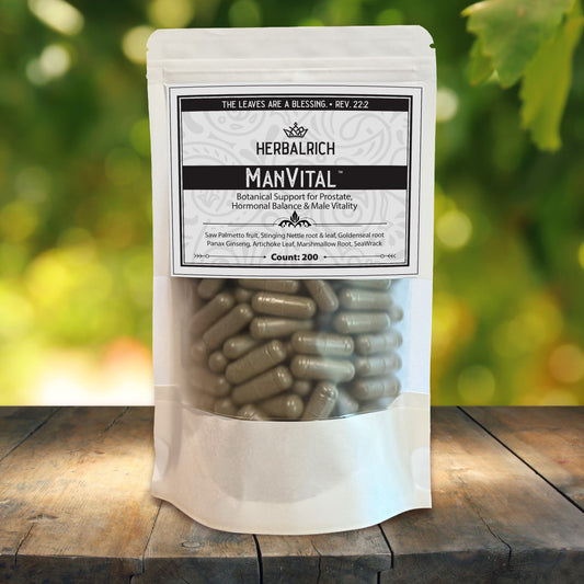 ManVital™ — Botanical Support for Prostate, Hormonal Balance & Male Vitality, Botanical Capsules