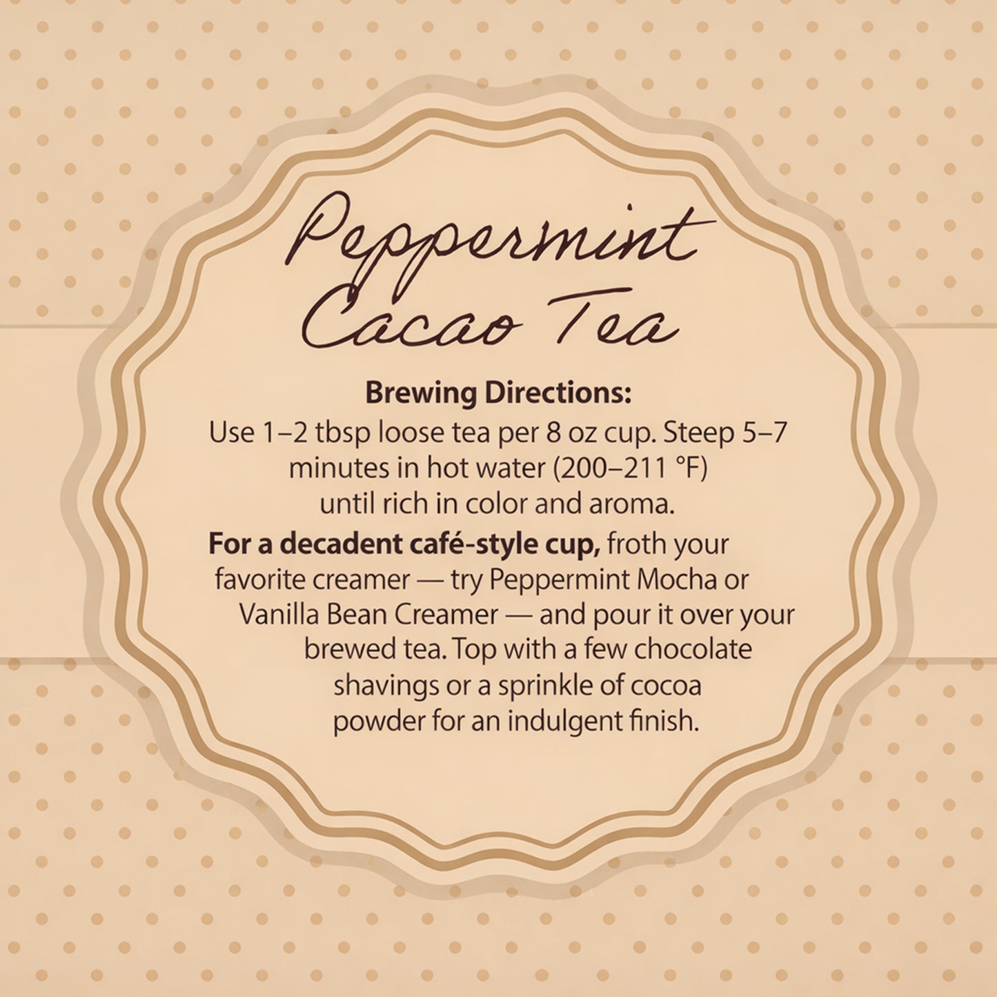 Peppermint Cacao Tea (3.75) oz