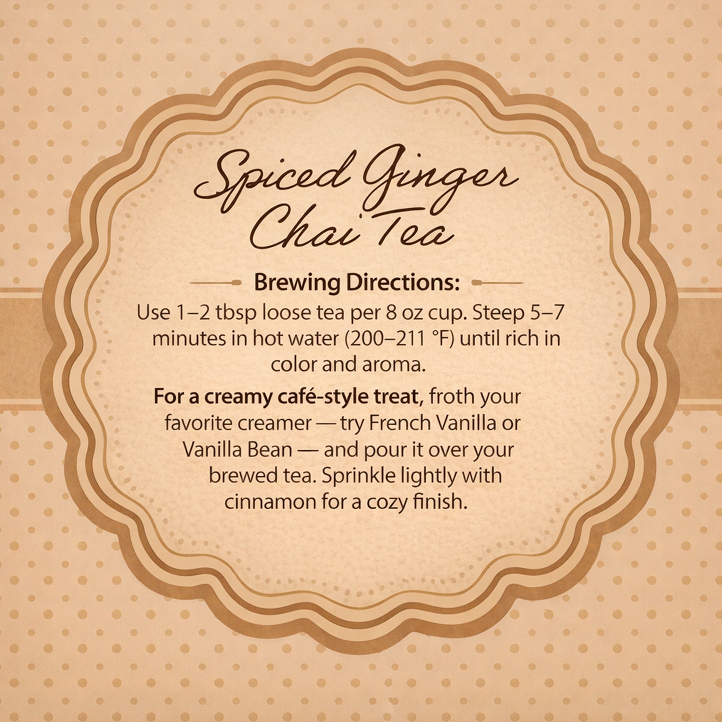 Spiced Ginger Chai Tea (3.75) oz