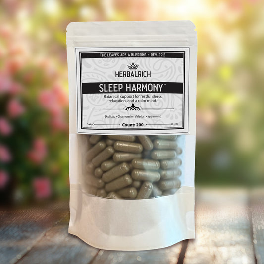 Sleep Harmony™ Gentle Herbal Sleep Support – Calms the Mind, Soothes the Body, Encourages Restful Sleep, Botanical Capsules