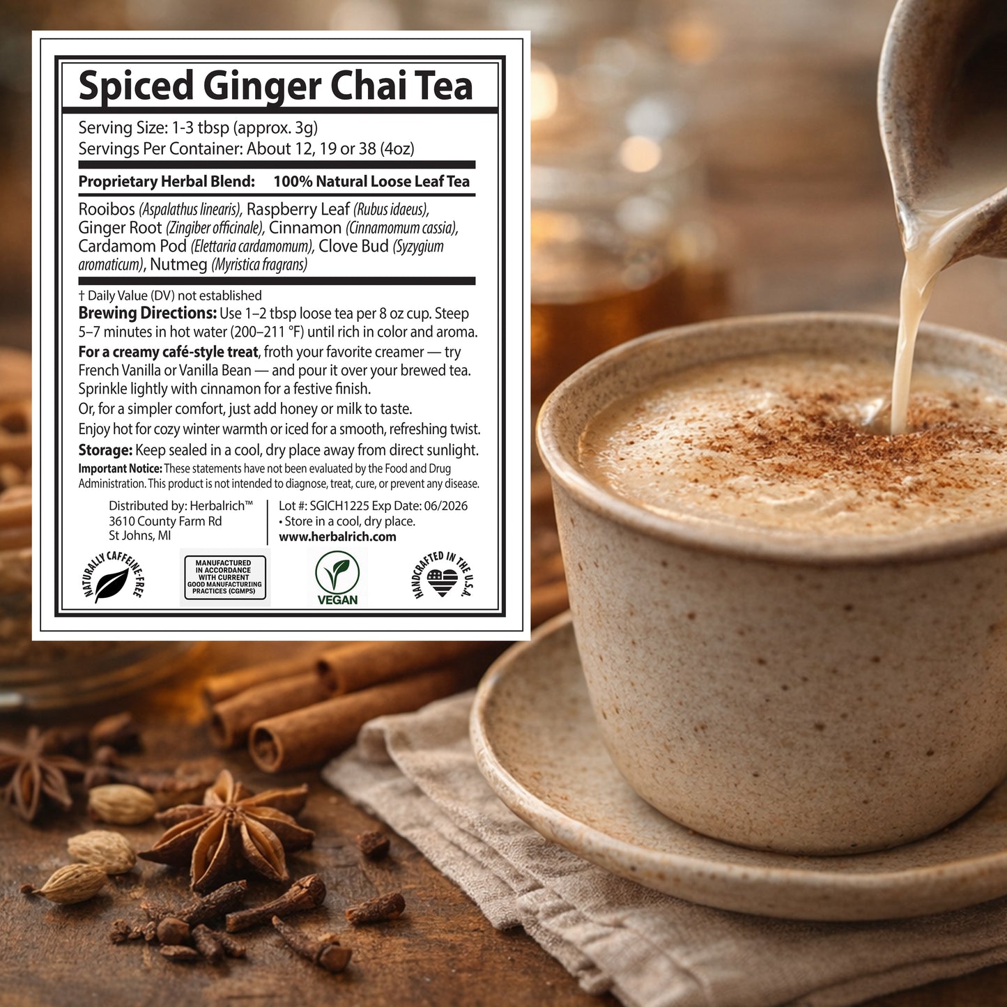 Spiced Ginger Chai Tea (3.75) oz